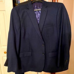 Dark blue plaid blazer